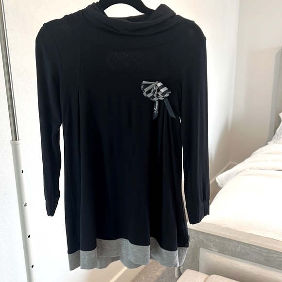 Armani junior beautiful dark navy with gray trim dress.